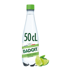 Eau gazeuse Badoit citron vert – Bouteille de 0.5 litre